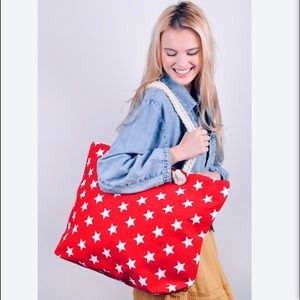 Red Stars Ladies Tote Bags